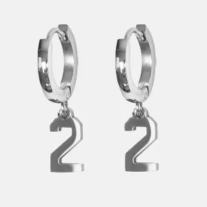 2 Number Earring - Stainless Steel