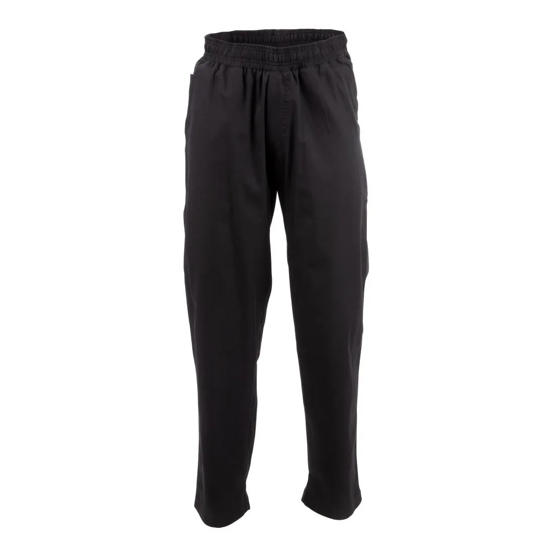 A695-S Chef Works Unisex Better Built Baggy Chefs Trousers Black S