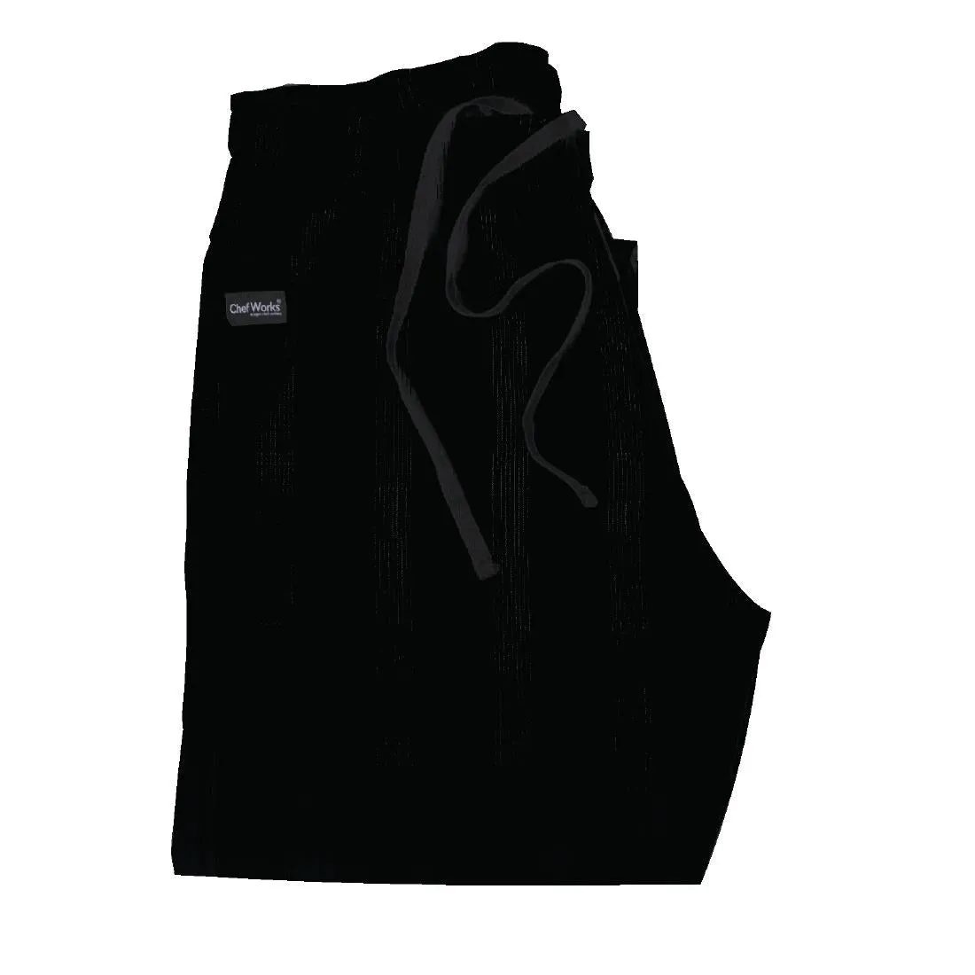 A695-S Chef Works Unisex Better Built Baggy Chefs Trousers Black S