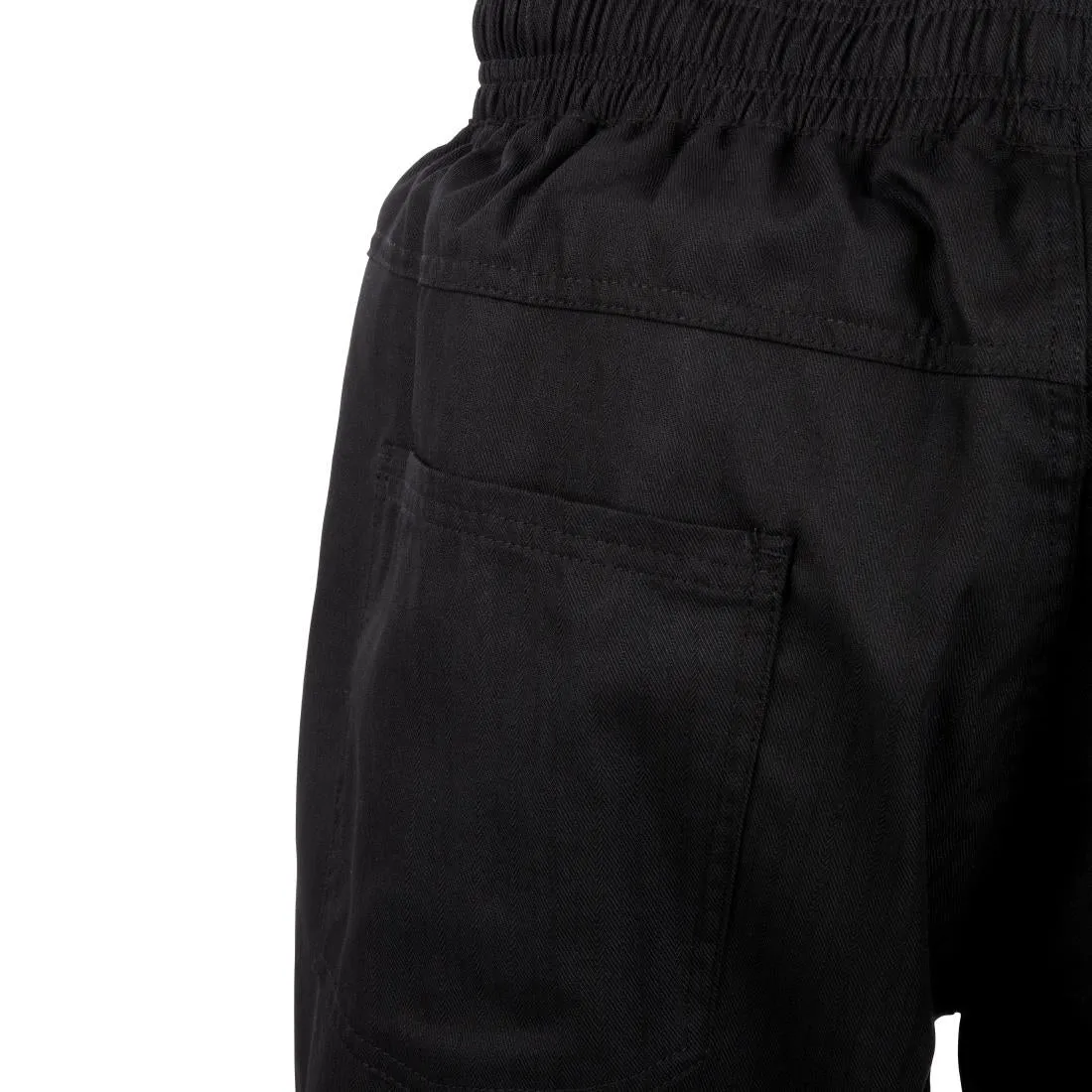 A695-S Chef Works Unisex Better Built Baggy Chefs Trousers Black S