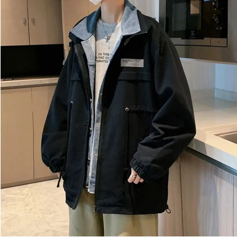 Aidase 2024 Mulit Pockets Men Cargo Jackets Hip Hop Windbreaker Fashion Loose Streetwear Coats Windproof  High Street Oversize Overcoat