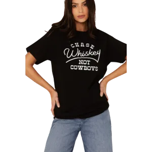 Ali Dee Women's Chase Whiskey Not Cowboys Graphic Tee