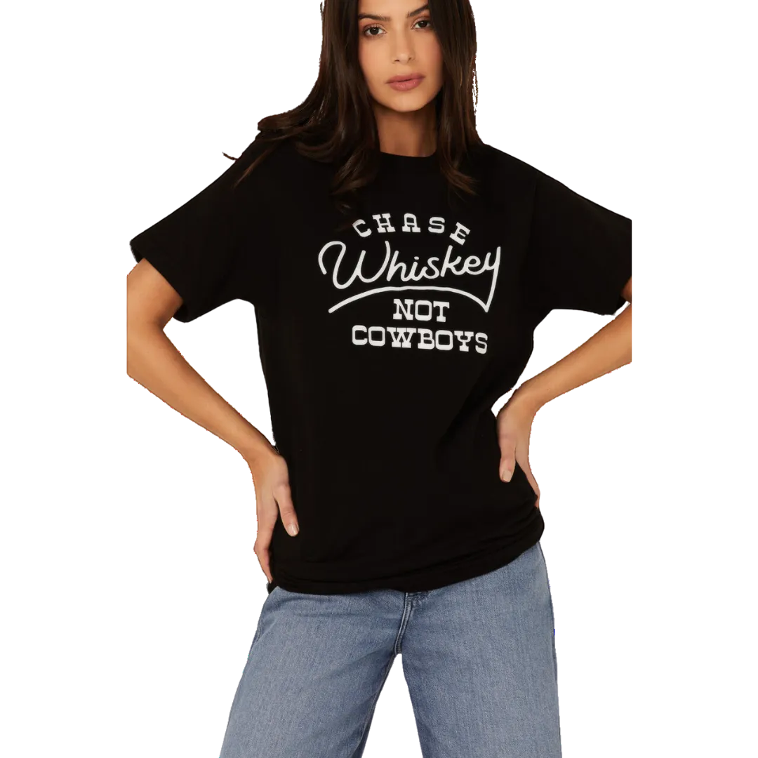 Ali Dee Women's Chase Whiskey Not Cowboys Graphic Tee