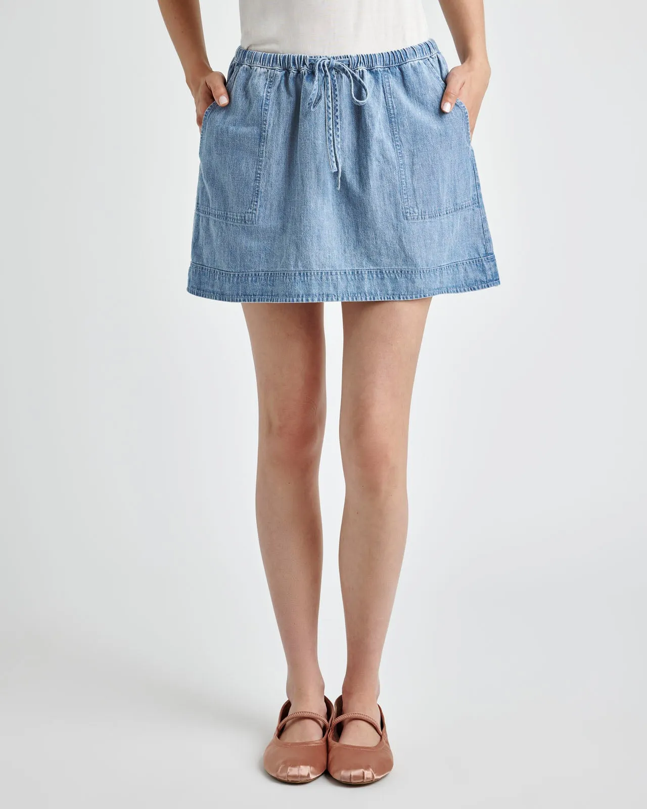 Alice Cotton Indigo Mini Skirt