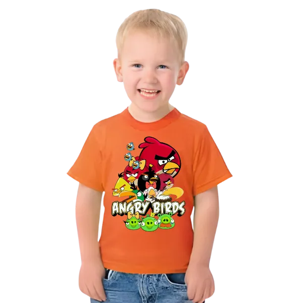 Angry Birds Printed T Shirt For Kids