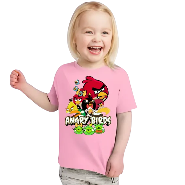 Angry Birds Printed T Shirt For Kids