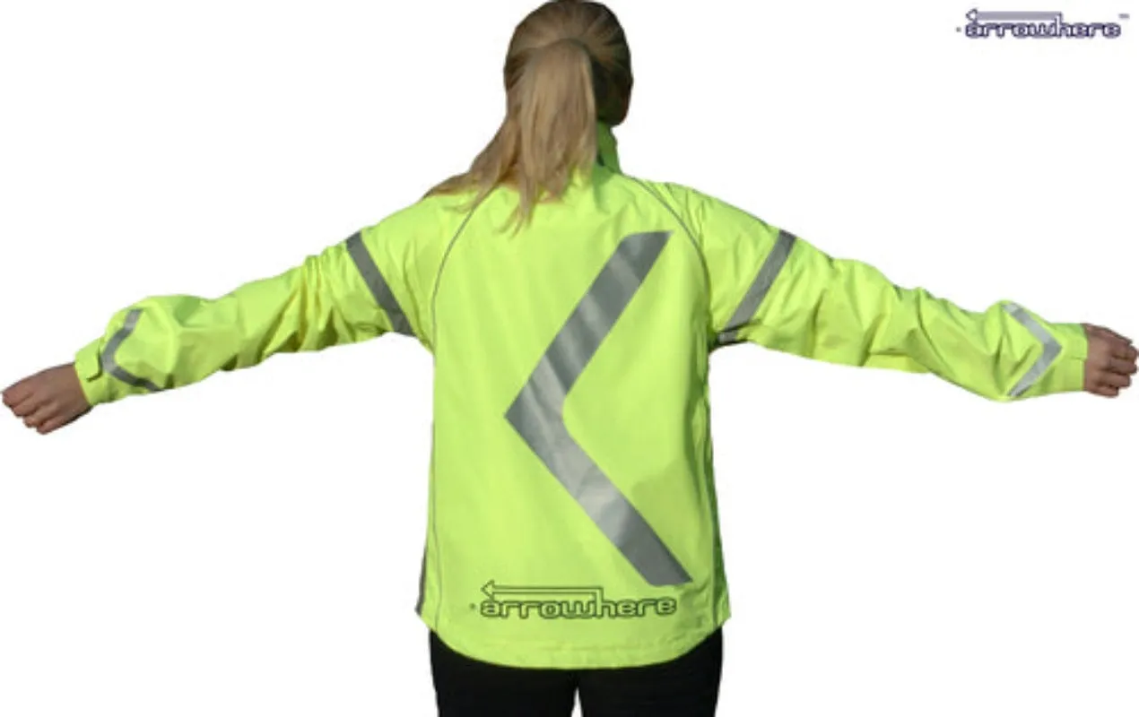 ArroWhere Women's Waterproof Plus LED Hi-Viz with Arrow Bike Jacket