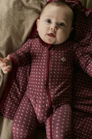 Baby Zip Up - Texas - Maroon & Grey