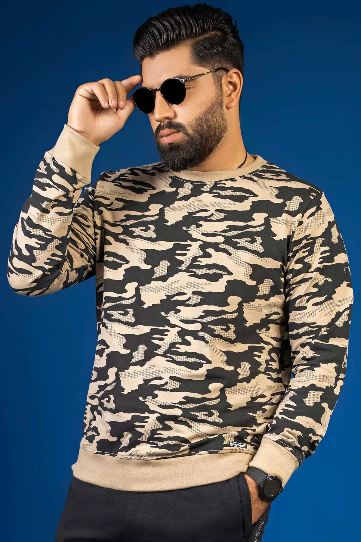 Black Camo SCLO Sweatshirt (Plus Size) - W23 - MSW085P