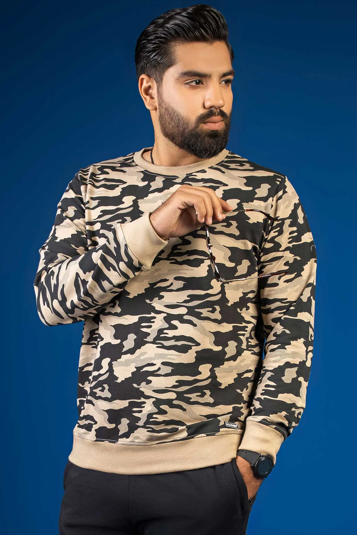 Black Camo SCLO Sweatshirt (Plus Size) - W23 - MSW085P