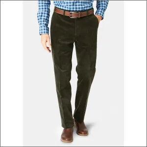 Brook Taverner Ellroy Olive Cord Trousers-