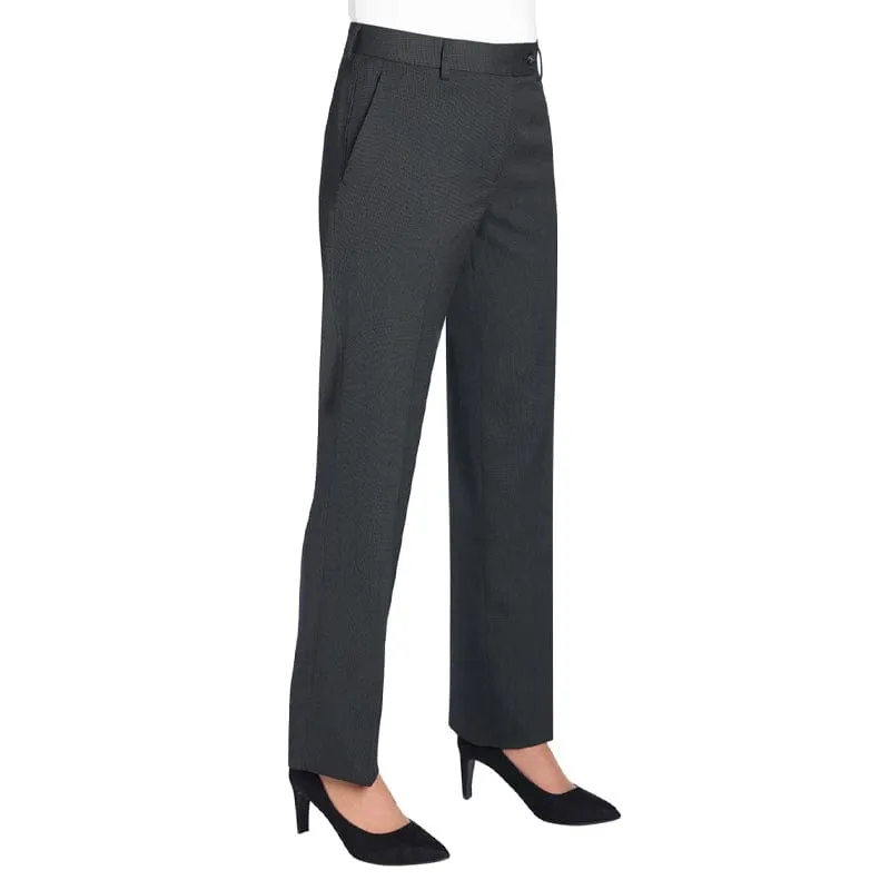 Brook Taverner Ophelia Slim Leg Trouser - Charcoal Pindot