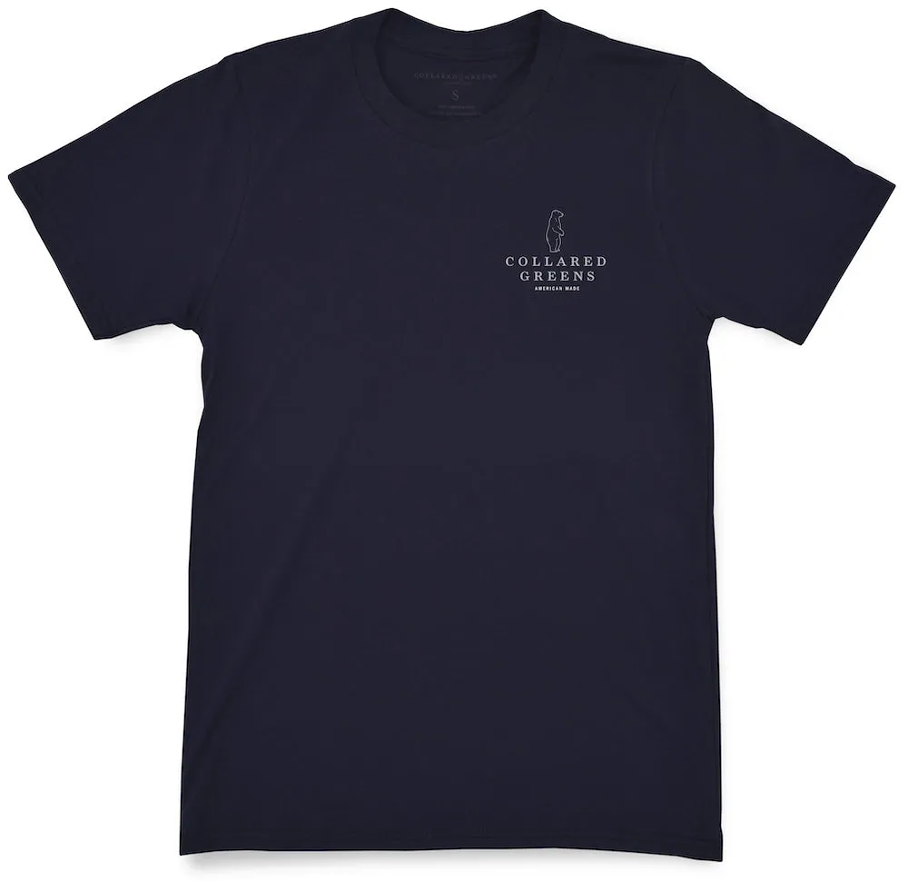 Charleston Blue Crab: Short Sleeve T-Shirt - Navy