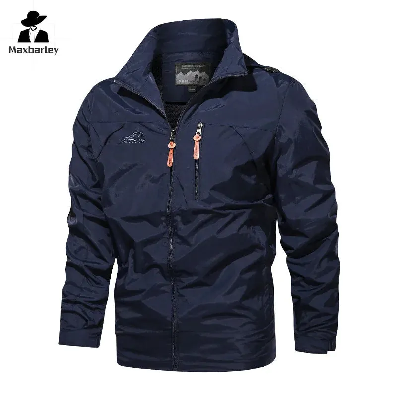 COLD SEASON ™ Autumn Men Outdoor Windproof Jackets Hooded Coat Camping Fishing ,Male Breathable Casual Jacket 5XL