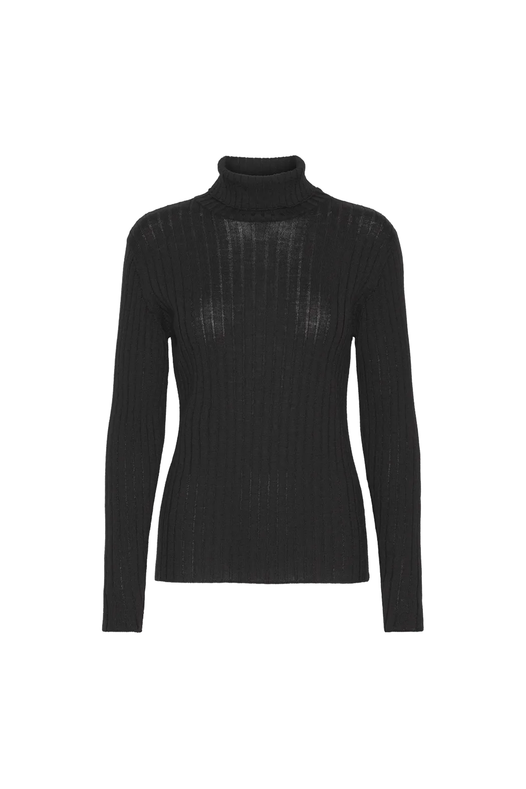 Coral Roll Neck - Black