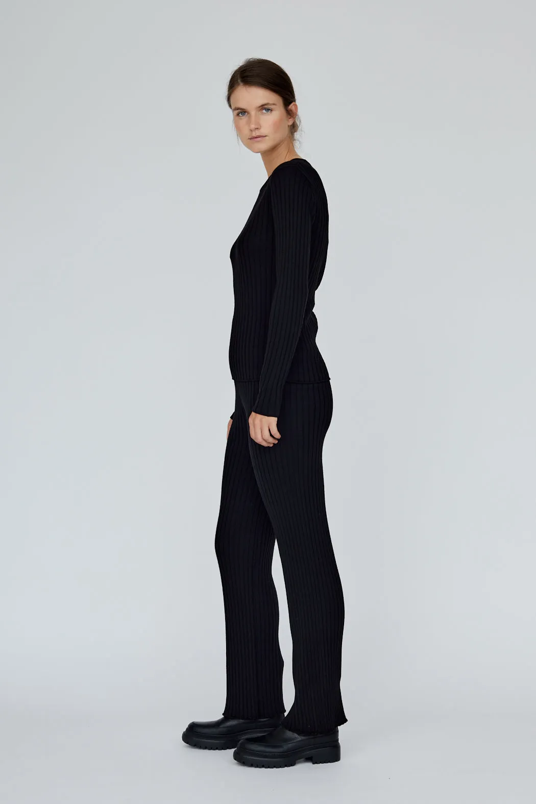 Coral Wide Pants - Black