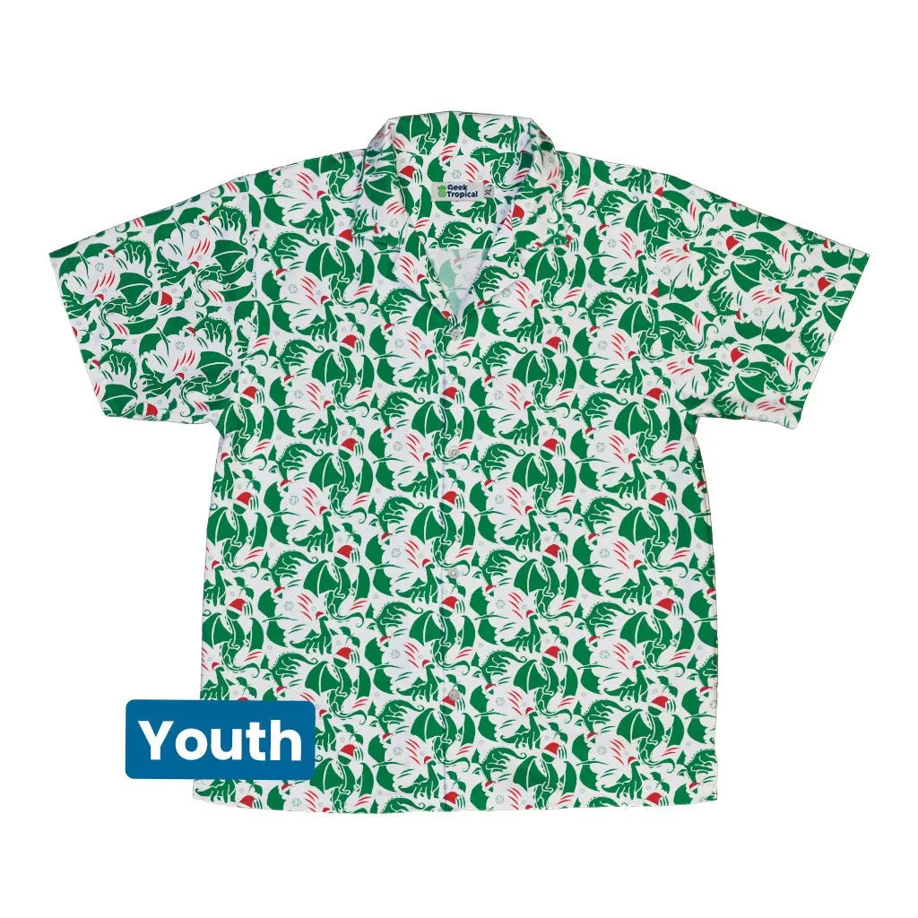 DND Santa Hat Dragons Youth Hawaiian Shirt