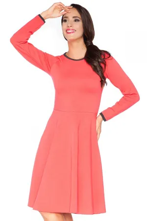 Edgy Chic Casual Knit Day Dress with Unique Raw Edges