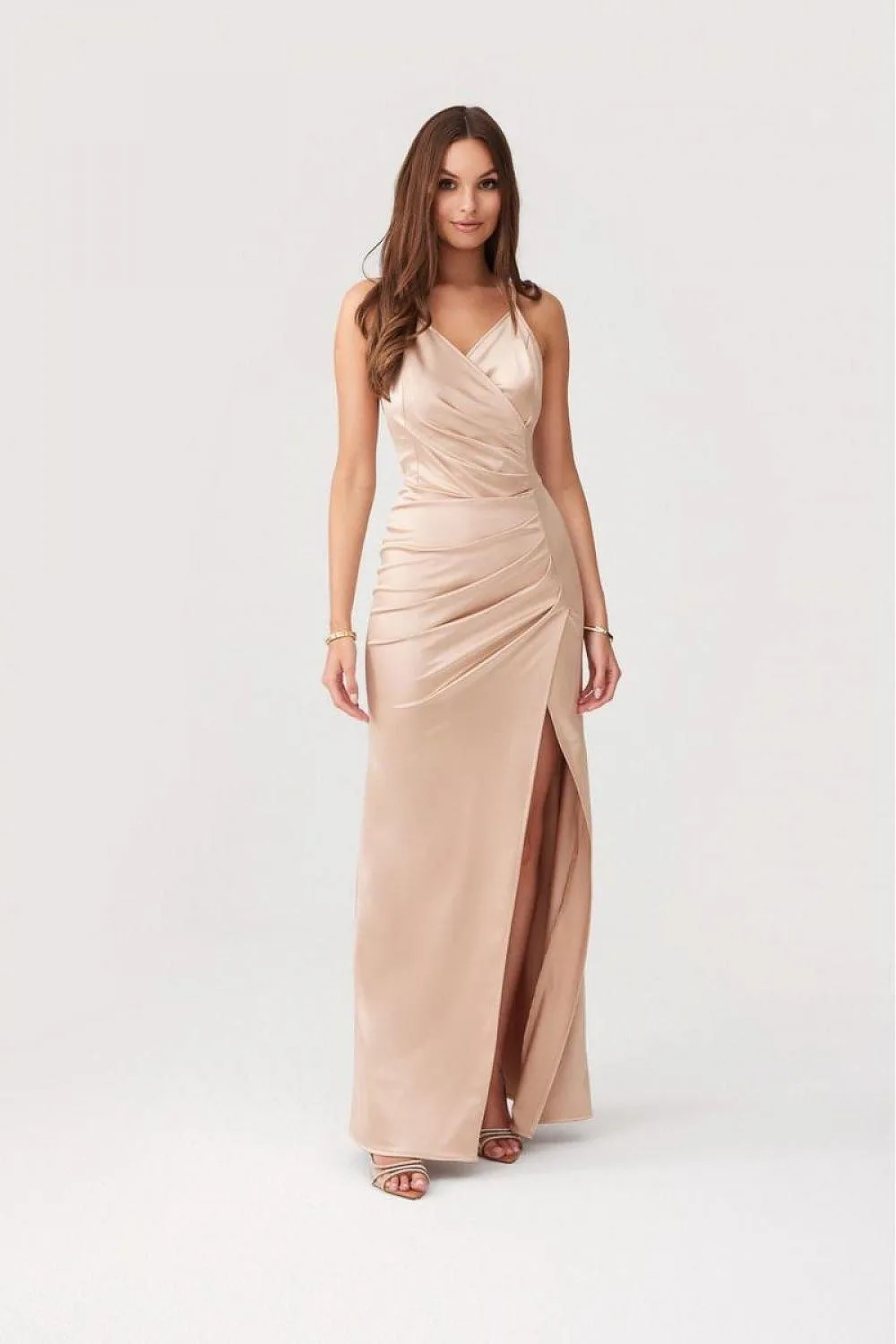 Elegant Lamelia Open Back Evening Maxi Dress by Roco Fashion