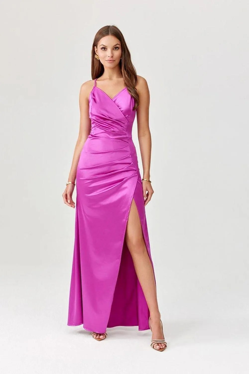 Elegant Lamelia Open Back Evening Maxi Dress by Roco Fashion