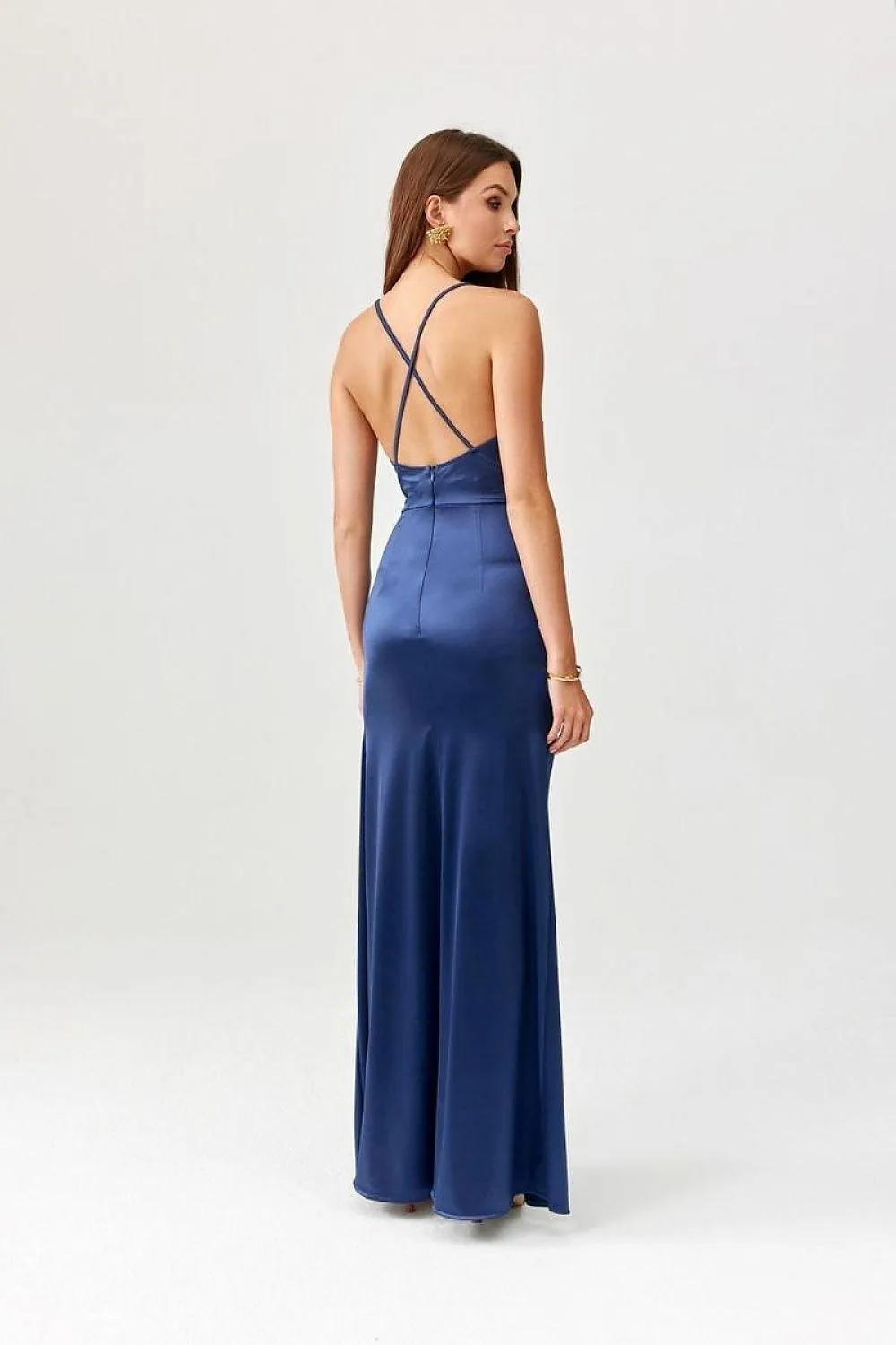 Elegant Lamelia Open Back Evening Maxi Dress by Roco Fashion