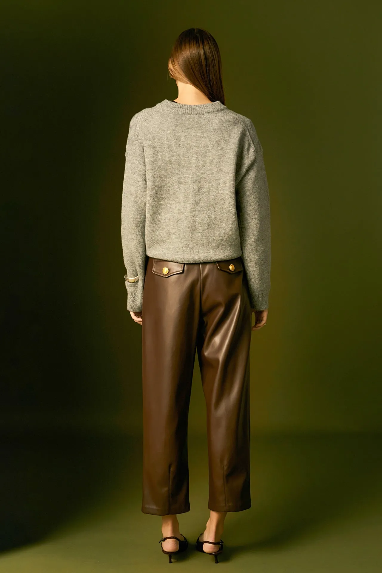 English Factory - Faux Leather Trousers