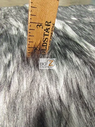 Faux Fake Fur Arctic Alaskan Husky Long Pile Fabric / Ivory / Sold By The Yard