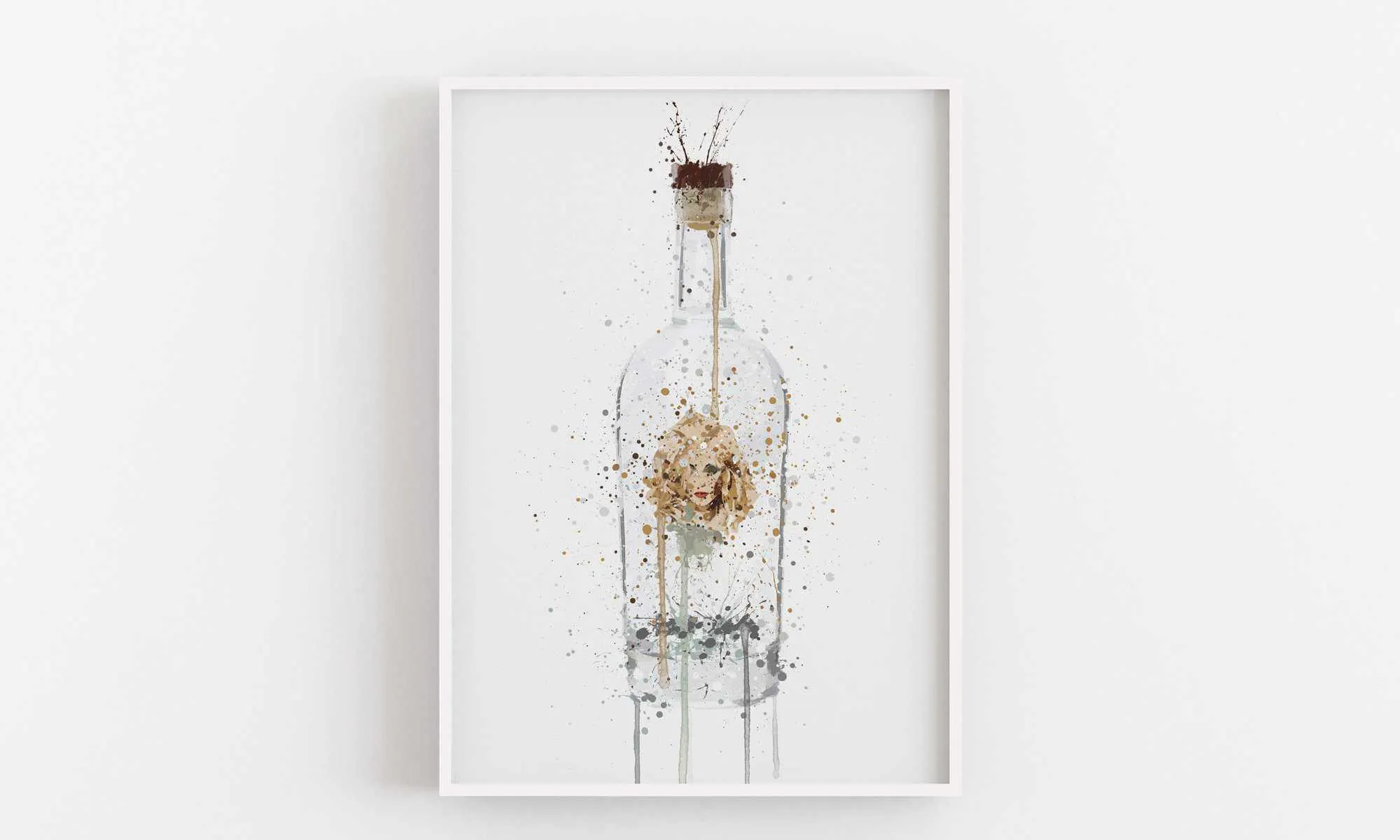 Gin Bottle Wall Art Print 'Bombshell'