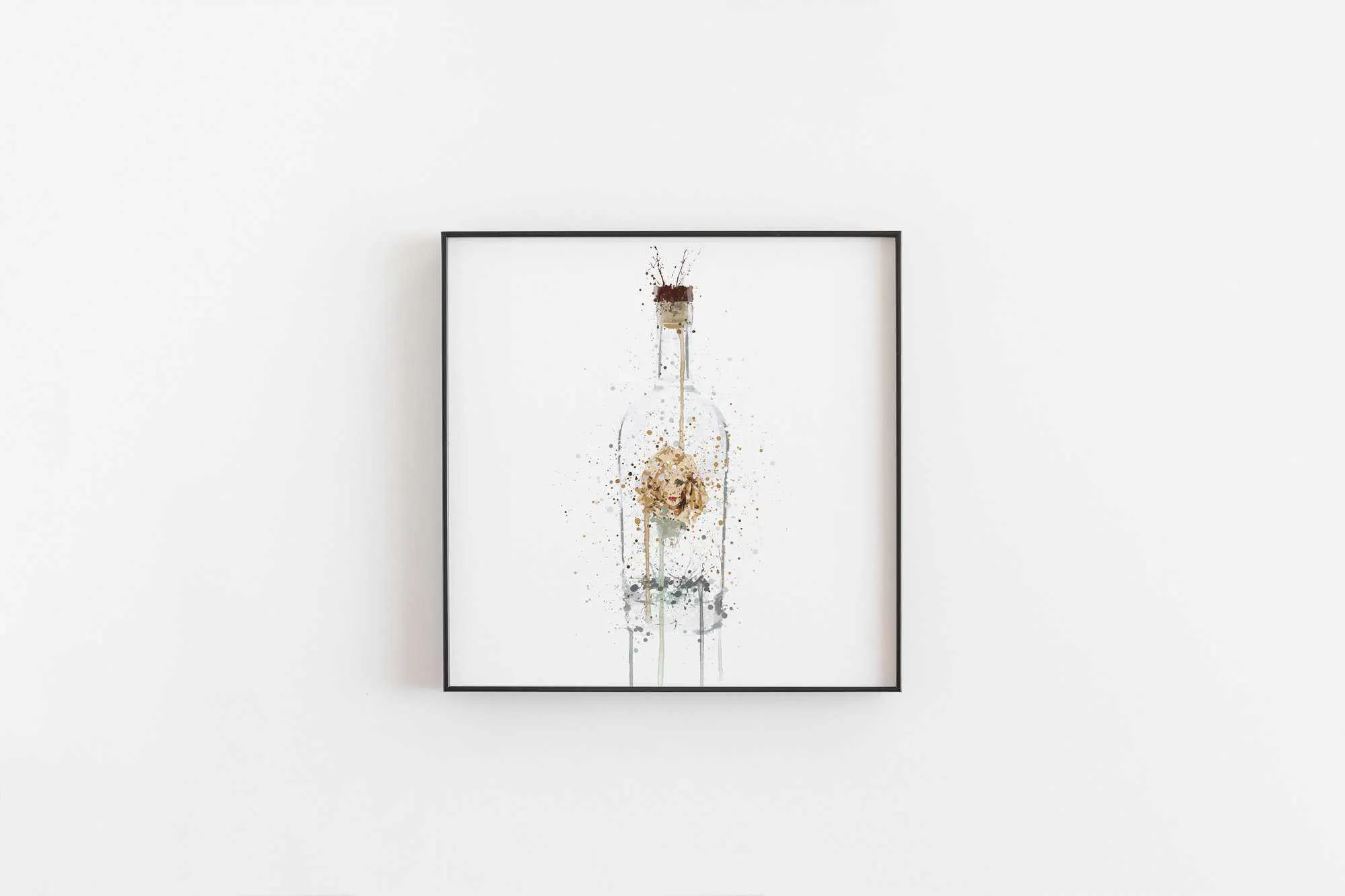 Gin Bottle Wall Art Print 'Bombshell'