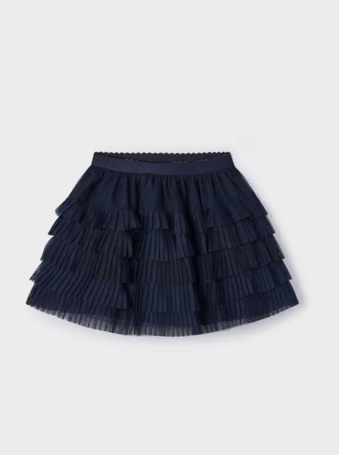 Girls Tiered & Pleated Tulle Skirt