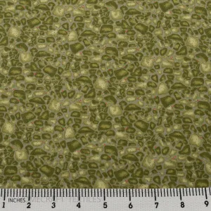 Green Cobblestone Cotton Print