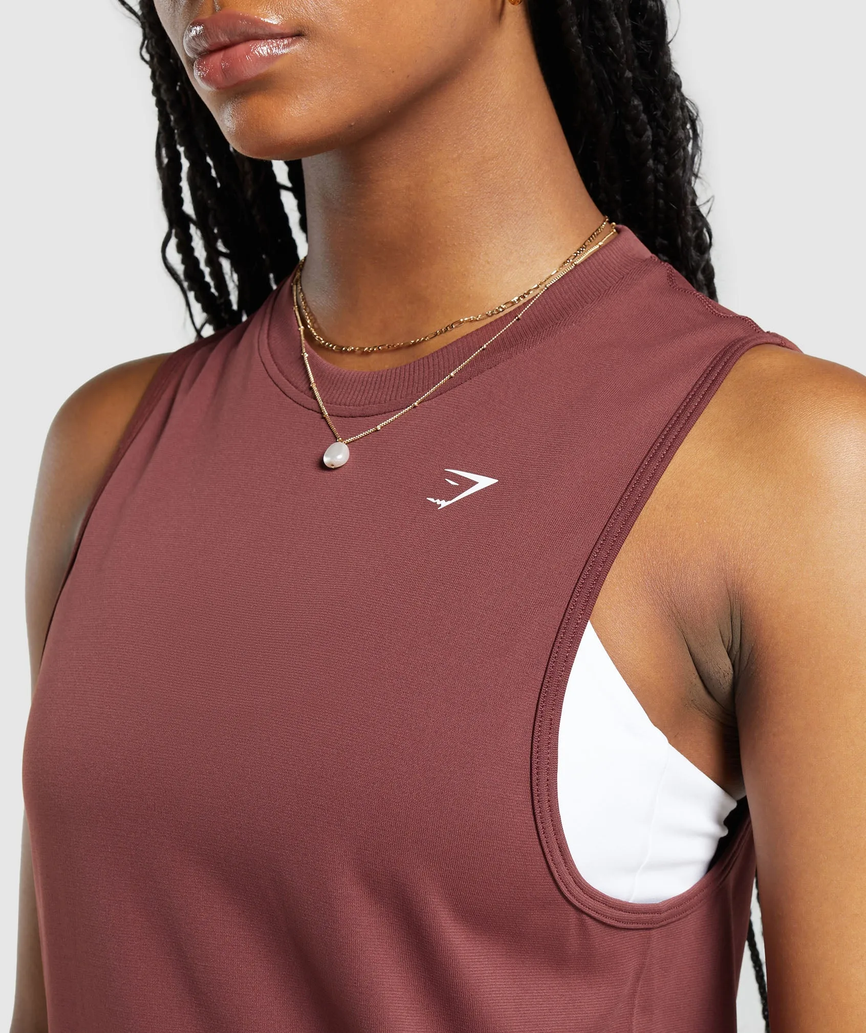 Gymshark Everyday Seamless Tank - Burgundy Brown