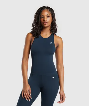 Gymshark Everyday Seamless Tight Fit Tank - Navy