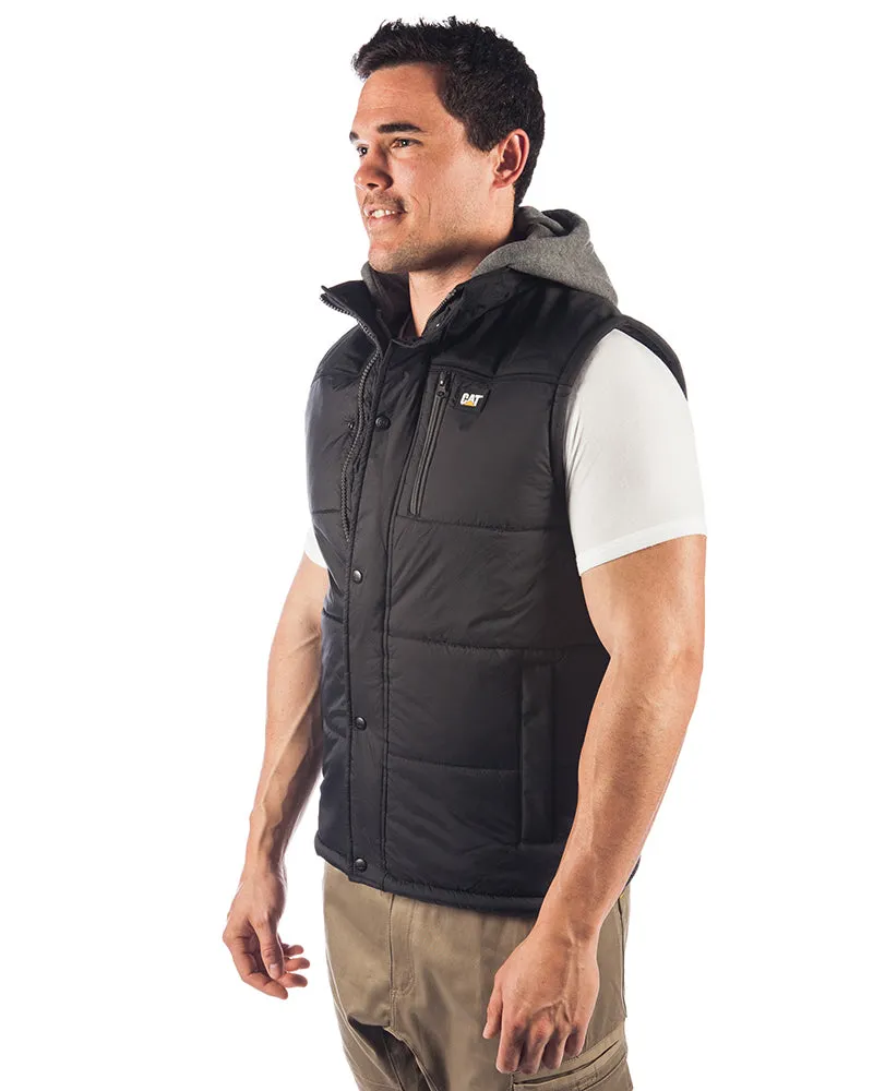 Hooded Work Vest - Black