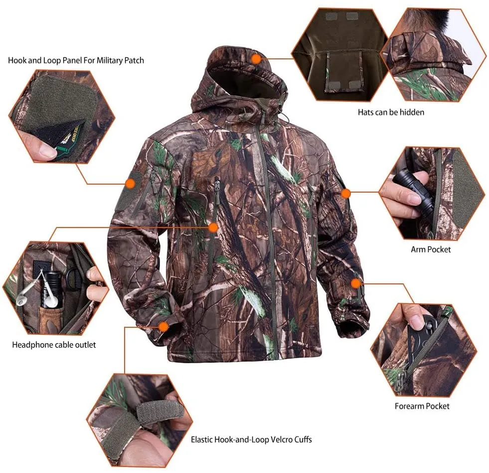 Hunting Gear Suit For Men Camouflage Windproof Jacket