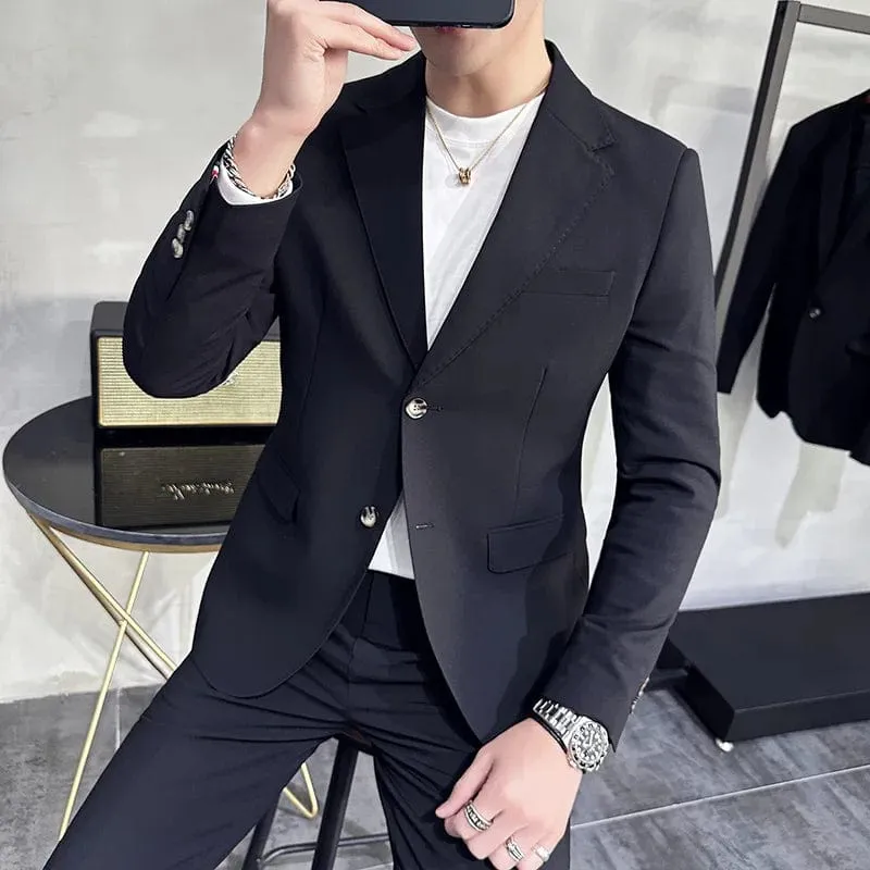 (Jacket & Pants) Men's Spring Summer Casual Suit: Business, Wedding, Prom, Party, Office Tuxedo