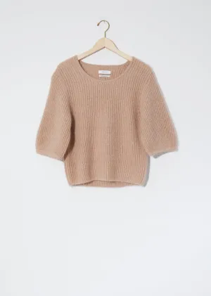 Kid Mohair Half Sleeve Pullover