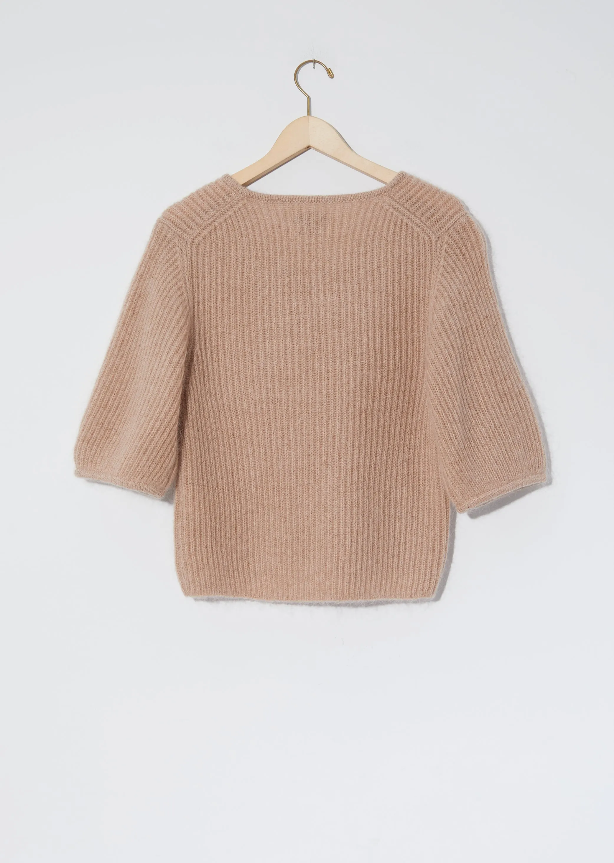 Kid Mohair Half Sleeve Pullover