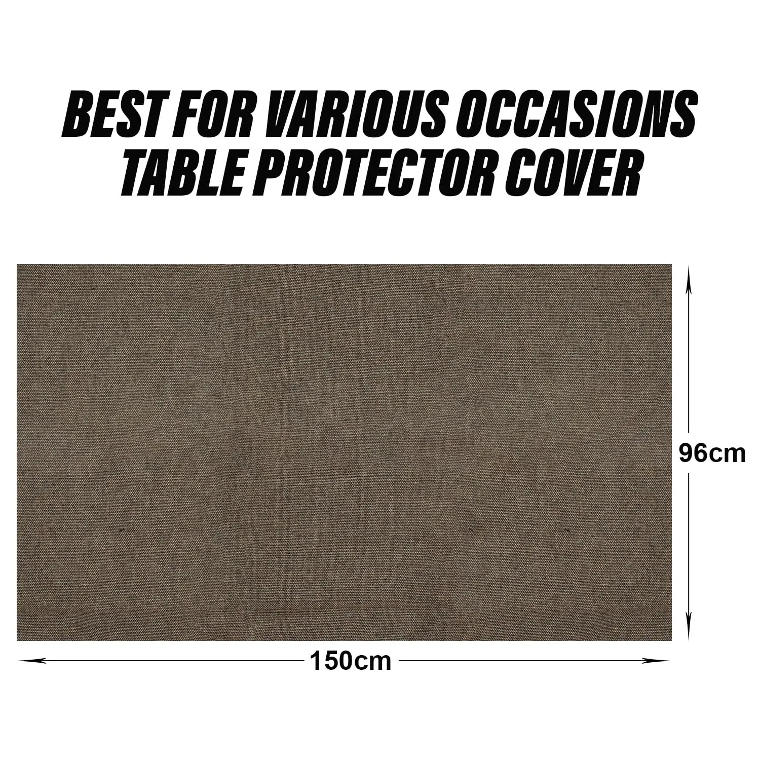 Kuber Industries Center Table Cover | Jute Luxurious Table Protector Cover | Tablecloth for Home Decor | 4 Seater Table Cover for Kitchen | 40x60 Inch | Dark Brown