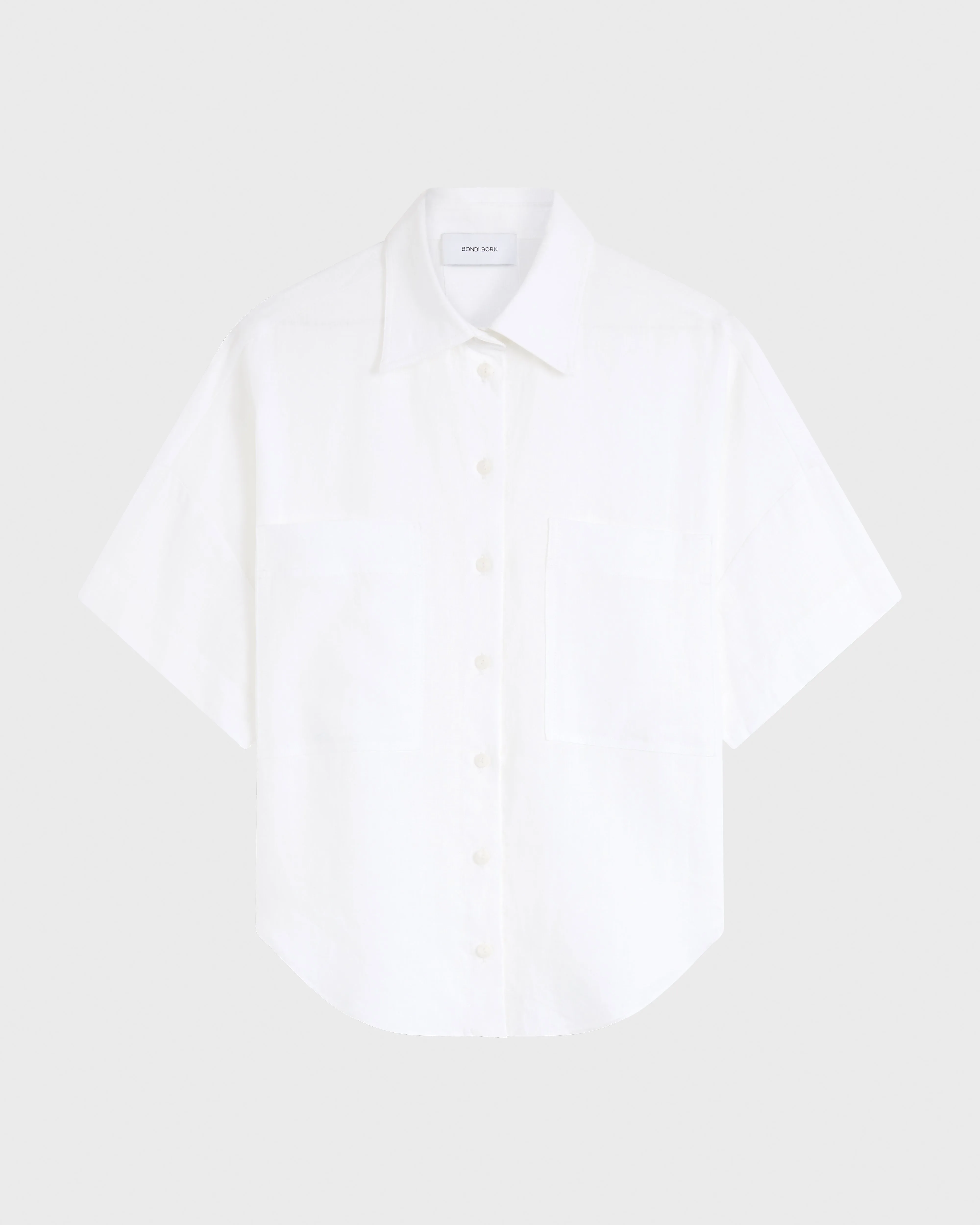 Leiden Linen Short Sleeve Shirt - White