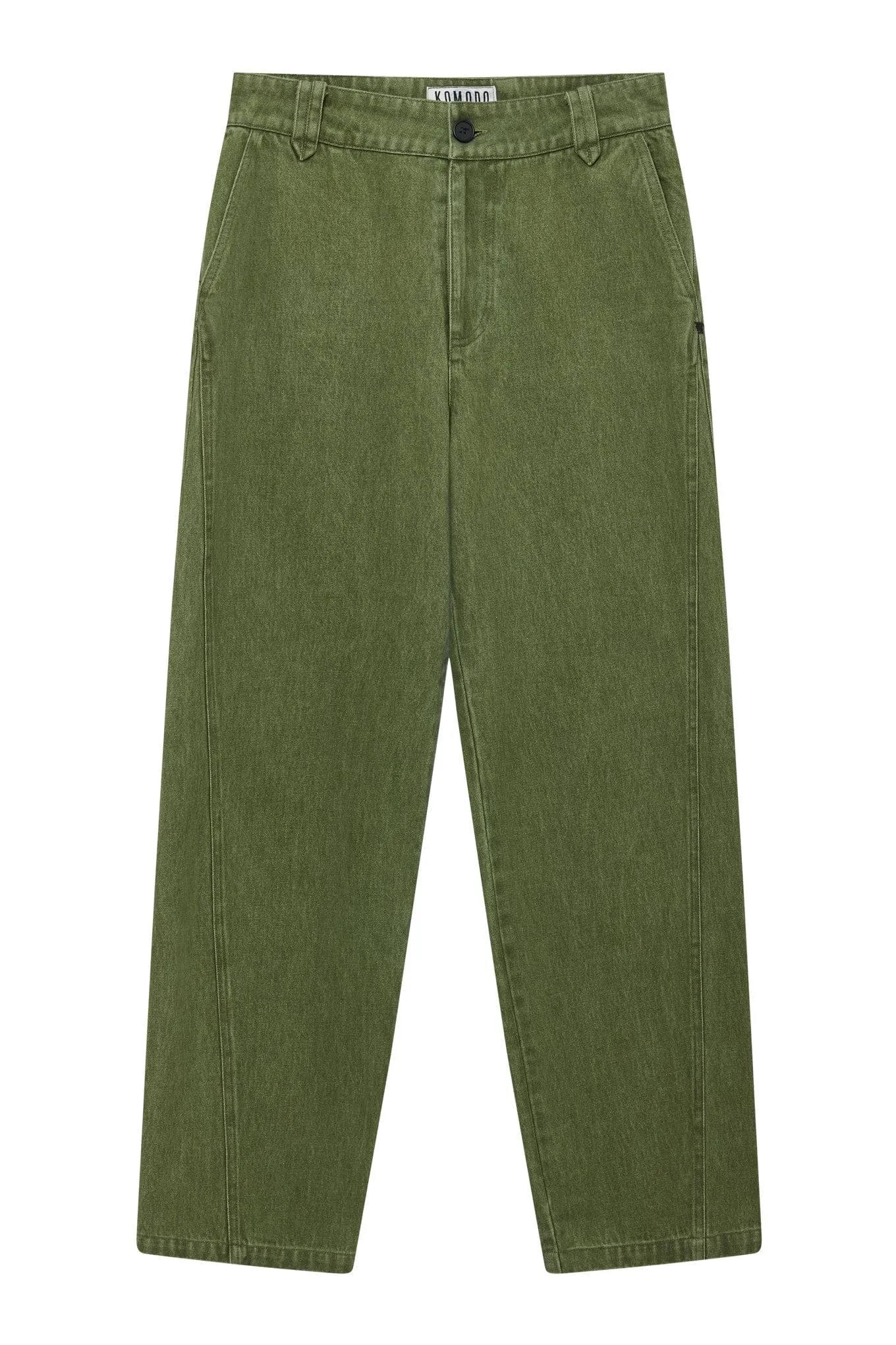 Makulu Men's Organic Cotton Twill Denim Trousers | Green Wash