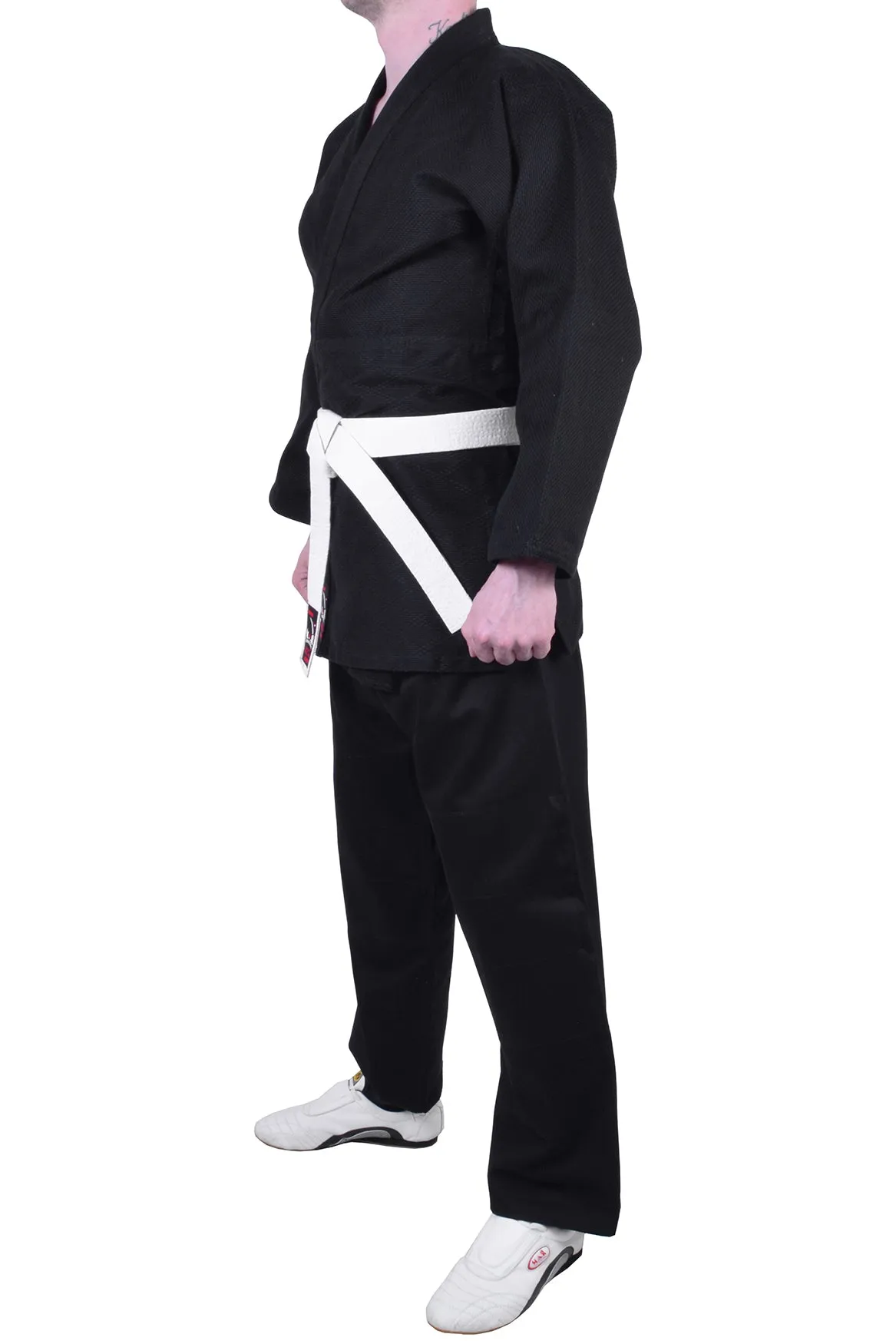 MAR-024B | Lightweight Black Judo/Jiu-Jitsu Uniform for Beginner Students   FREE BELT