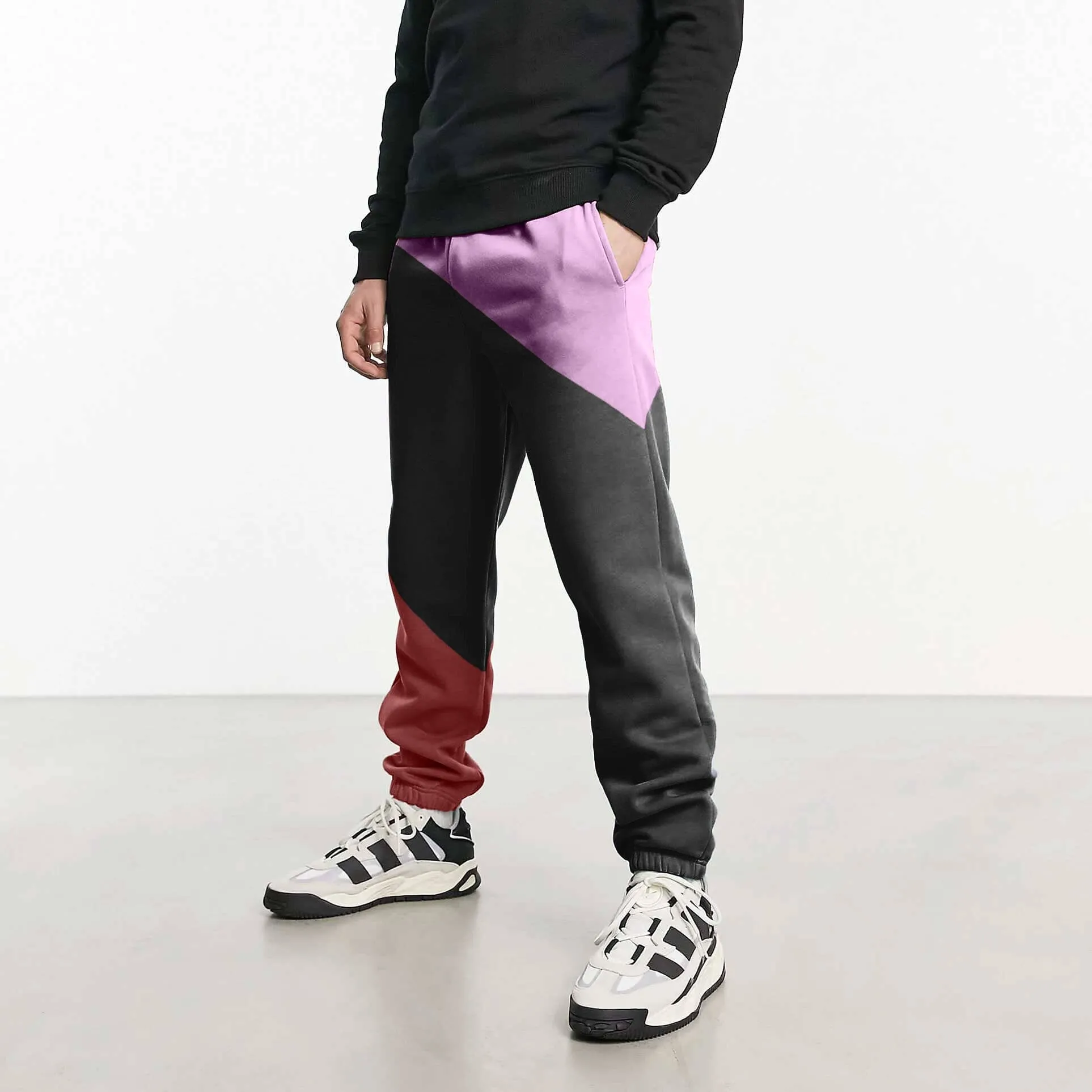 MAX 21 Men's Contrast Design Betim Sweat Pants