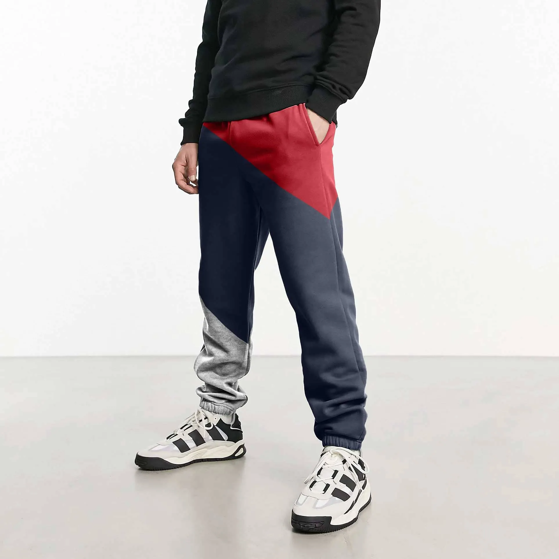 MAX 21 Men's Contrast Design Betim Sweat Pants