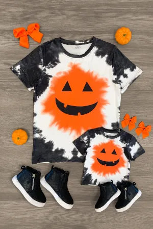 Mom & Me - Jack-O'-Lantern Tie Dye Top