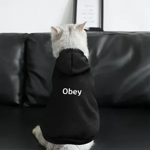 Pet Hooded Suit - "Obey"