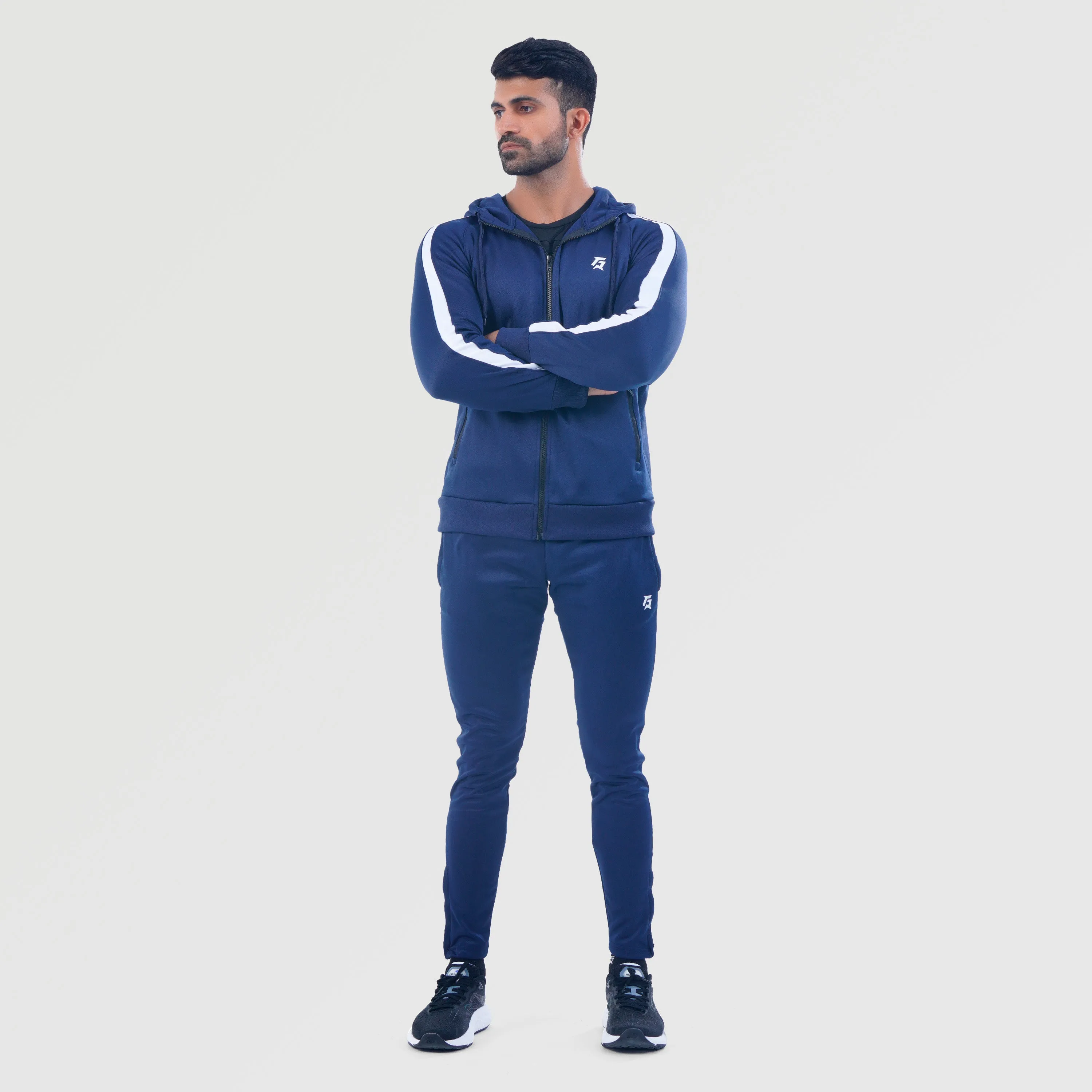 Poly Tracksuit Bottoms (Navy)