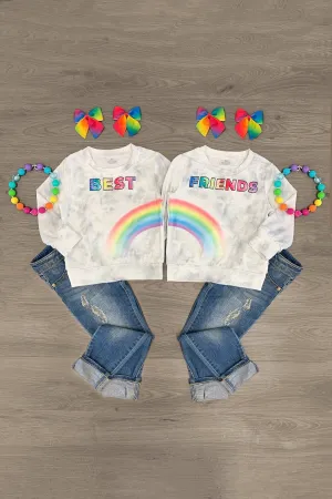 "Best Friends" Split Rainbow Top