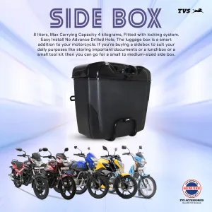 RIDEGEARS SIDE BOX -  TVS Star City   & TVS Sport HIGH GLOSS