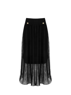 Sheered Midi Skirt